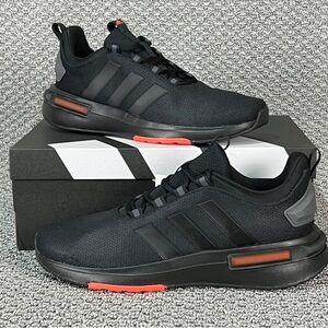 Adidas Men's Racer TR23 Shoes Core Black Solar Red Sportswear NEW IN BOX
